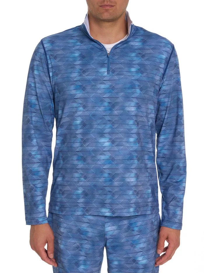 Robert Graham Long Sleeve Knits Men FORMAN 14 ZIP LONG SLEEVE KNIT Navy