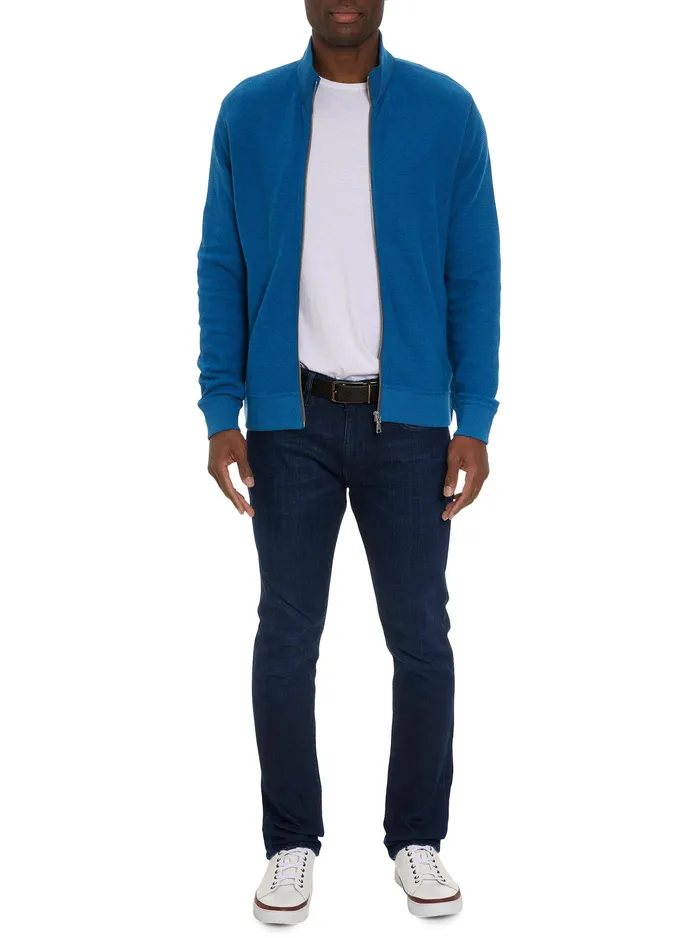 Robert Graham Long Sleeve Knits Men MOSER LONG SLEEVE KNIT TOP Blue