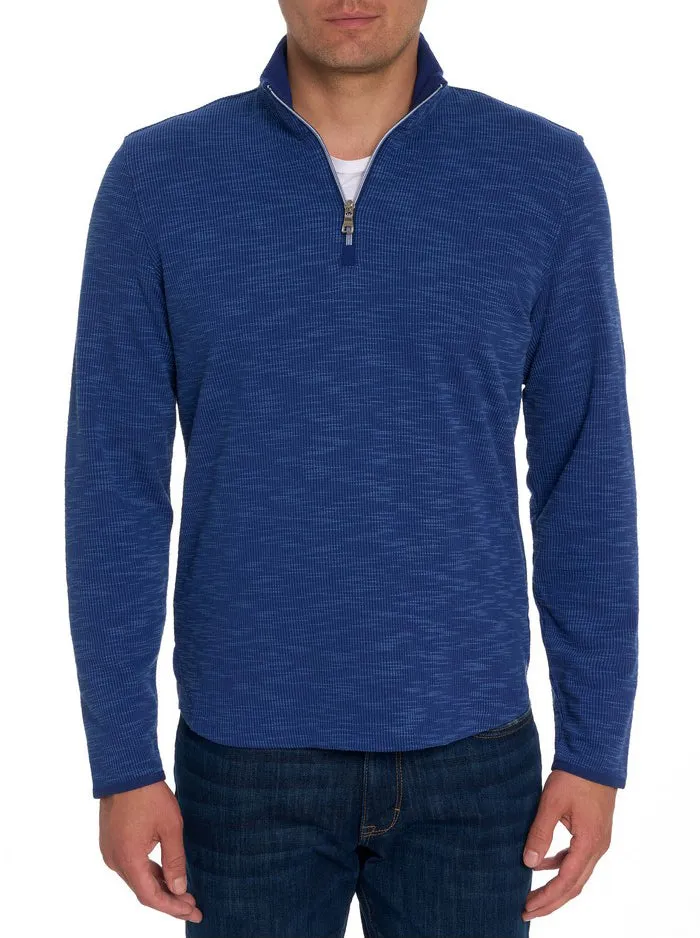 Robert Graham Long Sleeve Knits Men SPEILBERG 14 ZIP LONG SLEEVE KNIT Light Grey