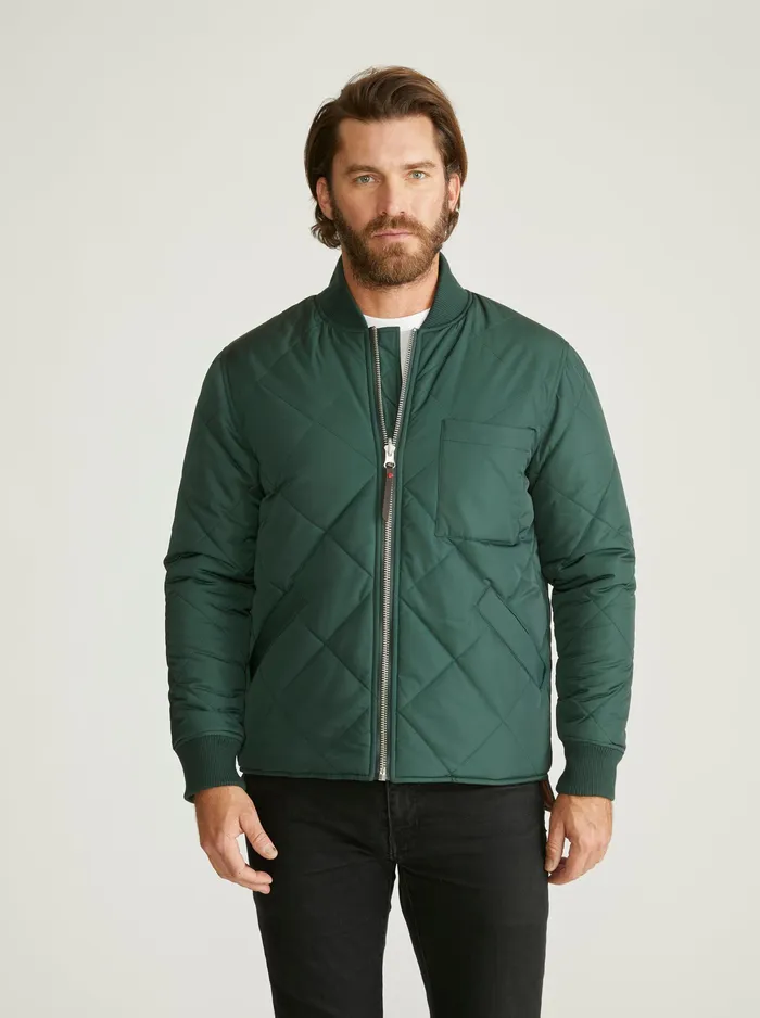 Robert Graham Outerwear Men QUILTED BOMBER Green
