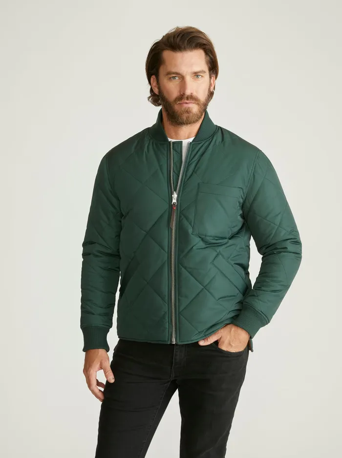 Robert Graham Outerwear Men QUILTED BOMBER Green