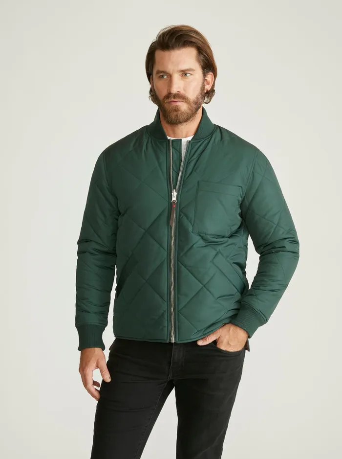 Robert Graham Outerwear Men QUILTED BOMBER Green