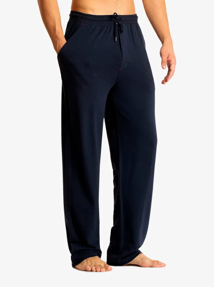 Robert Graham Pajamas and Underwear Men SOLID KNIT STRAIGHT LEG PANT Black
