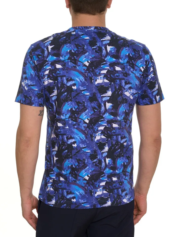 Robert Graham Polos and TShirts Men BRUSH STROKE GRAPHIC TSHIRT Navy