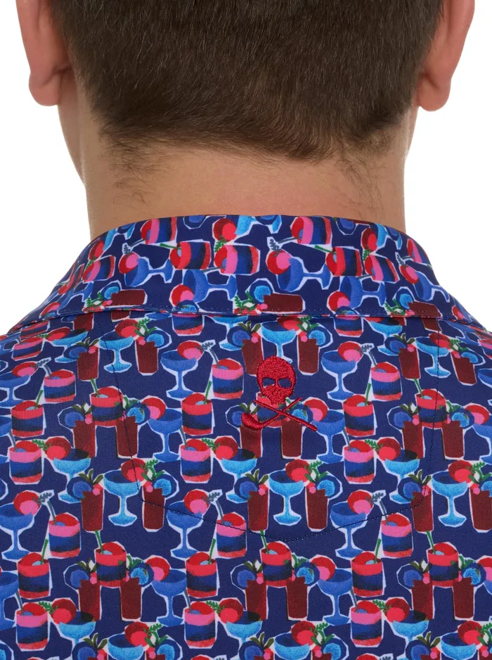 Robert Graham Polos and TShirts Men COCKTAIL HOUR KNIT POLO Navy