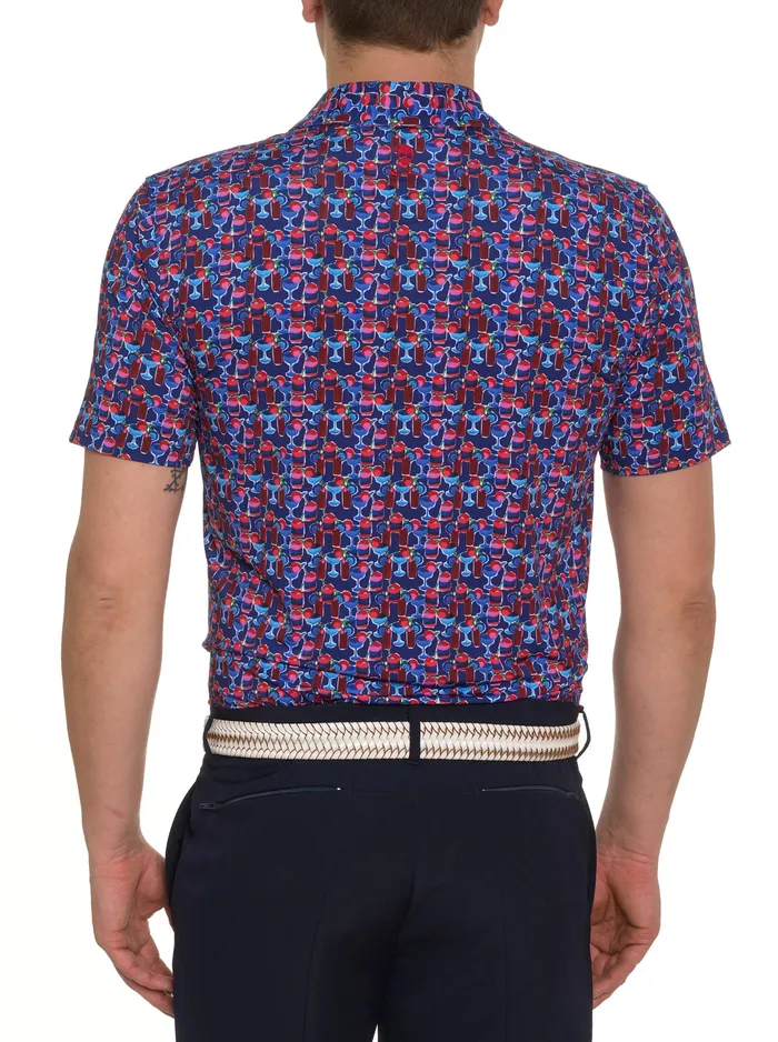Robert Graham Polos and TShirts Men COCKTAIL HOUR KNIT POLO Navy