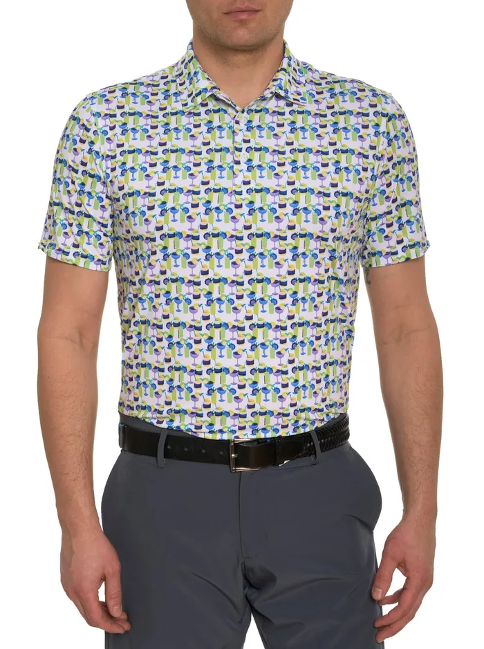 Robert Graham Polos and TShirts Men COCKTAIL HOUR KNIT POLO Navy