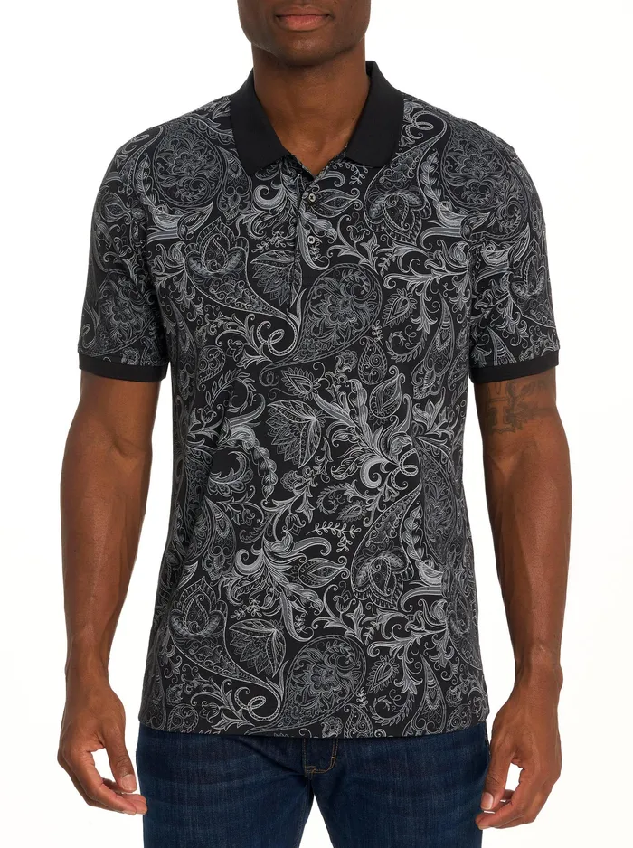 Robert Graham Polos and TShirts Men DOZER POLO Black