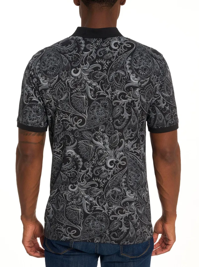 Robert Graham Polos and TShirts Men DOZER POLO Black