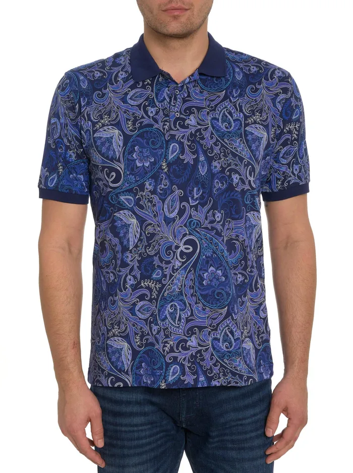 Robert Graham Polos and TShirts Men DOZER POLO Black
