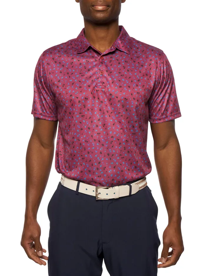 Robert Graham Polos and TShirts Men DRINK AND SAIL PERFORMANCE POLO Black