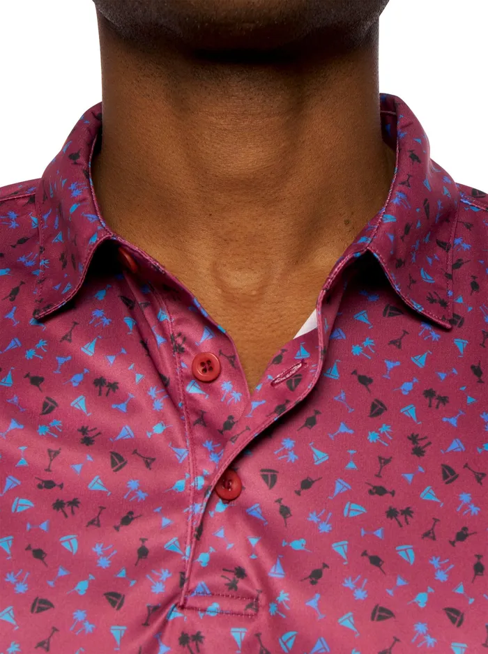 Robert Graham Polos and TShirts Men DRINK AND SAIL PERFORMANCE POLO Black