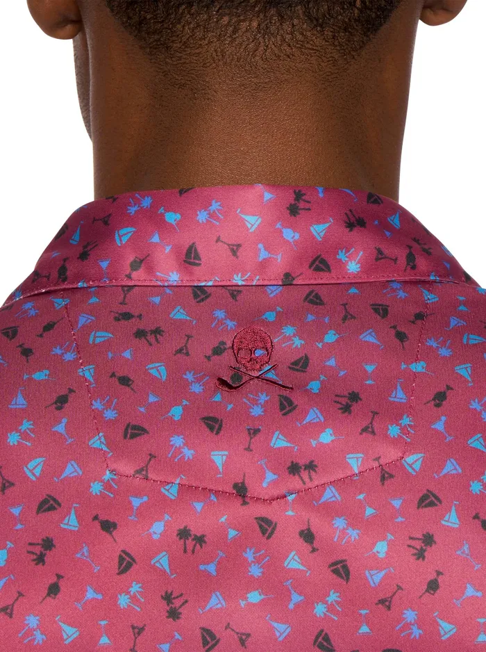 Robert Graham Polos and TShirts Men DRINK AND SAIL PERFORMANCE POLO Black