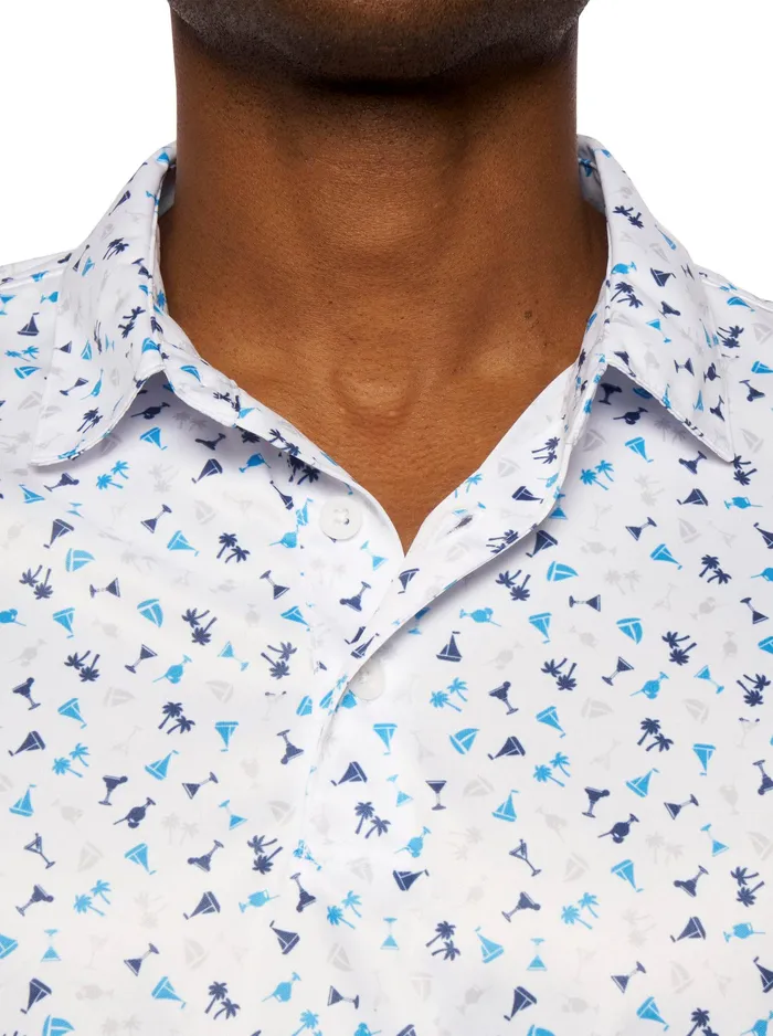 Robert Graham Polos and TShirts Men DRINK AND SAIL PERFORMANCE POLO Black