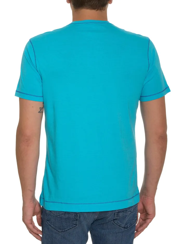 Robert Graham Polos and TShirts Men EASTWOOD TSHIRT Aqua