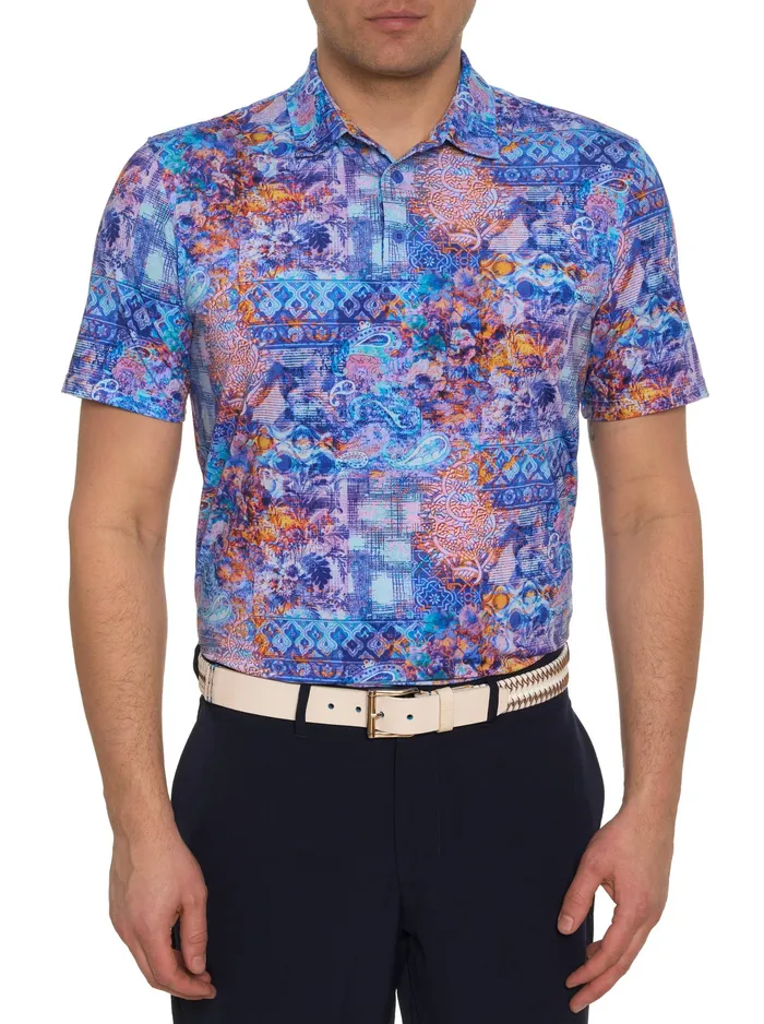Robert Graham Polos and TShirts Men GENEVA KNIT POLO Blue