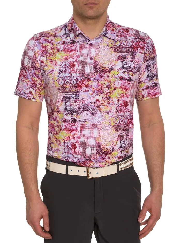 Robert Graham Polos and TShirts Men GENEVA KNIT POLO Blue