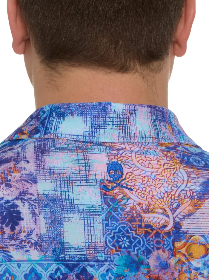 Robert Graham Polos and TShirts Men GENEVA KNIT POLO Blue