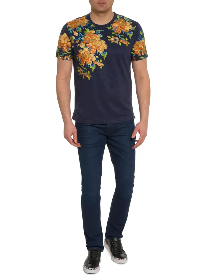 Robert Graham Polos and TShirts Men LIMITED EDITION THE RISBE TSHIRT Navy