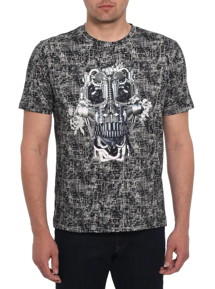 Robert Graham Polos and TShirts Men MECHANICAL TSHIRT Black