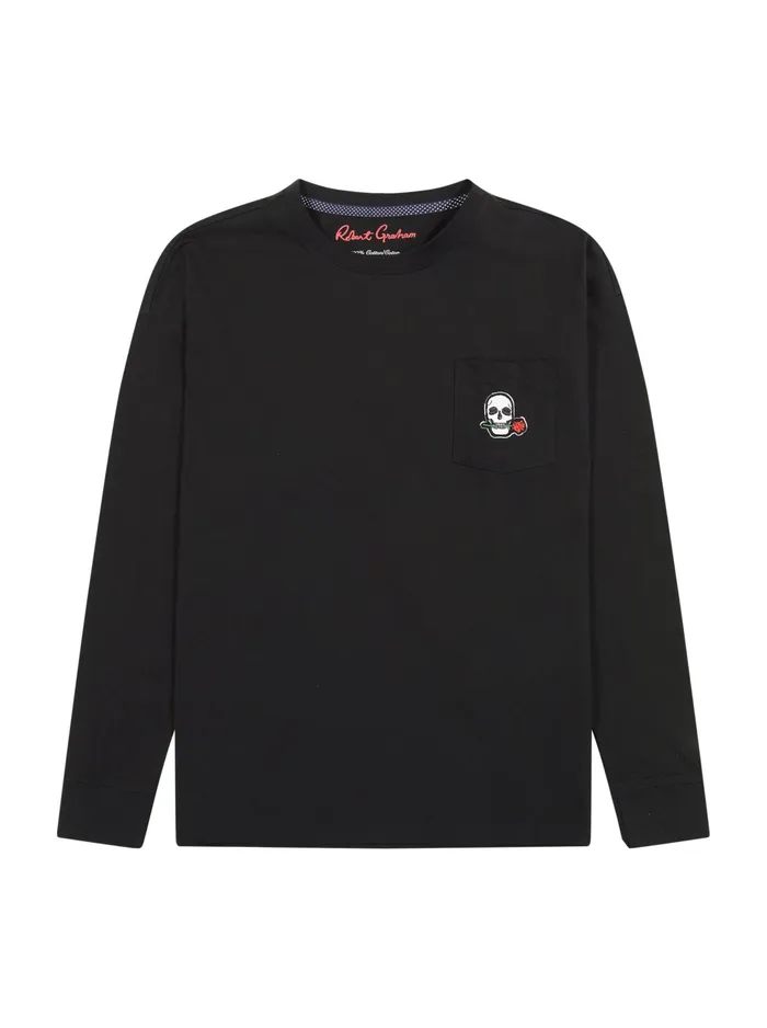 Robert Graham Polos and TShirts Men NASHVILLE LONG SLEEVE TSHIRT Black