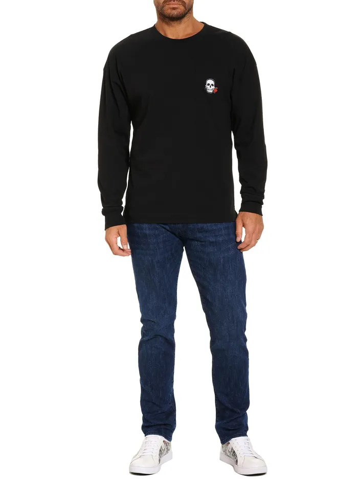 Robert Graham Polos and TShirts Men NEW YORK LONG SLEEVE TSHIRT Black