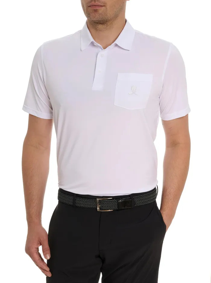 Robert Graham Polos and TShirts Men PICKLEBALL SKULL POLO White