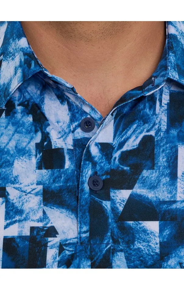 Robert Graham Polos and TShirts Men TETRIS BLOCKS PERFORMANCE POLO Blue