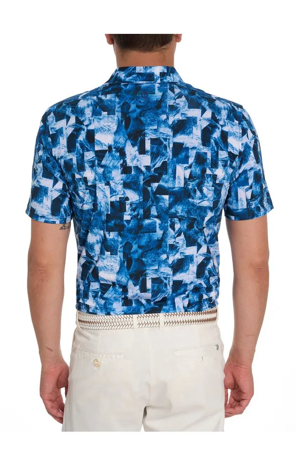 Robert Graham Polos and TShirts Men TETRIS BLOCKS PERFORMANCE POLO Blue