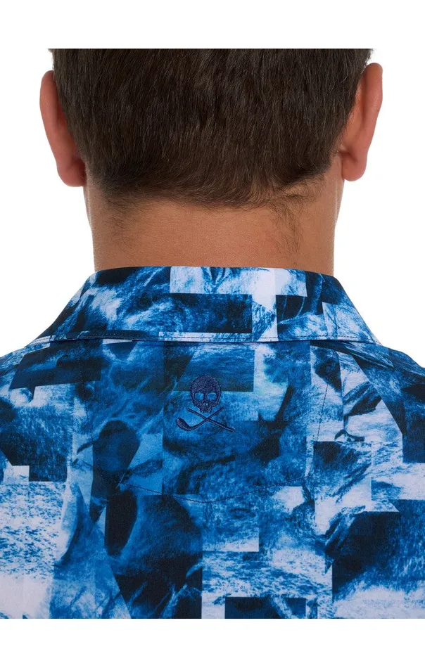 Robert Graham Polos and TShirts Men TETRIS BLOCKS PERFORMANCE POLO Blue