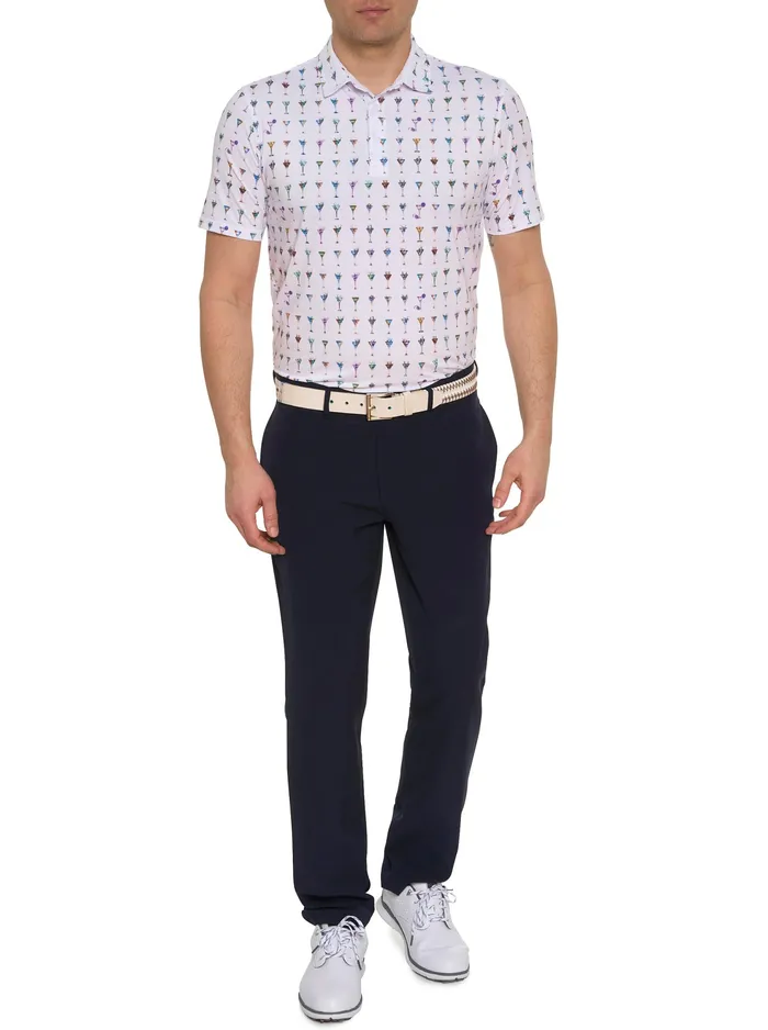 Robert Graham Polos and TShirts Men THE MARTINI PERFORMANCE POLO Light Blue