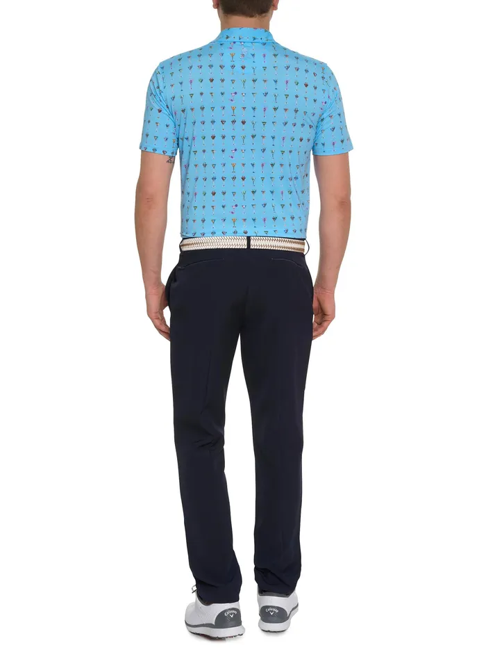 Robert Graham Polos and TShirts Men THE MARTINI PERFORMANCE POLO Light Blue