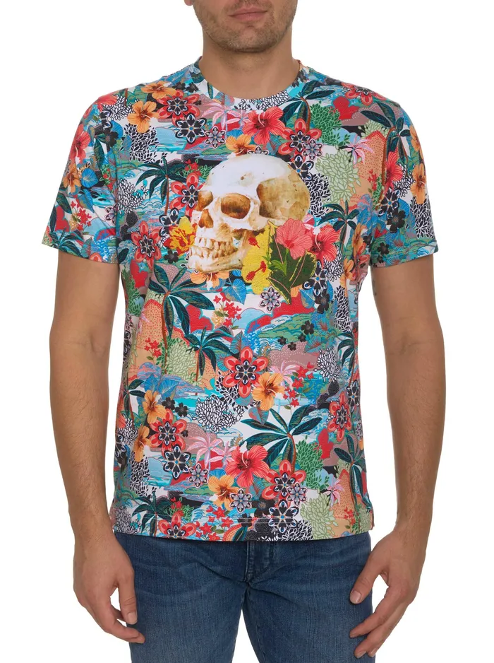 Robert Graham Polos and TShirts Men TROPICAL SKULL GRAPHIC TSHIRT Multi