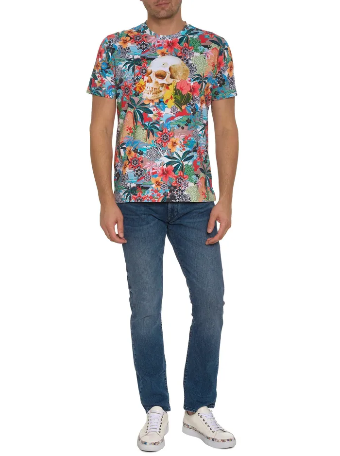 Robert Graham Polos and TShirts Men TROPICAL SKULL GRAPHIC TSHIRT Multi
