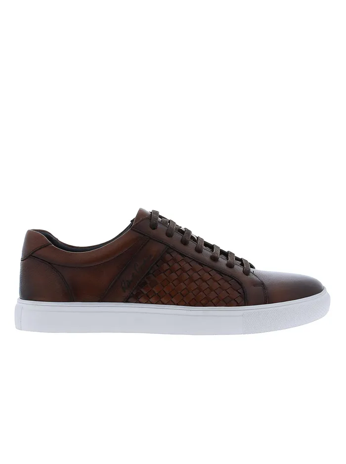 Robert Graham Shoes Men LOKI SNEAKER Cognac