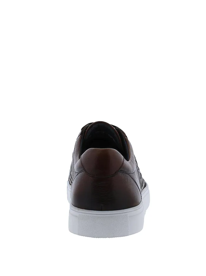 Robert Graham Shoes Men LOKI SNEAKER Cognac