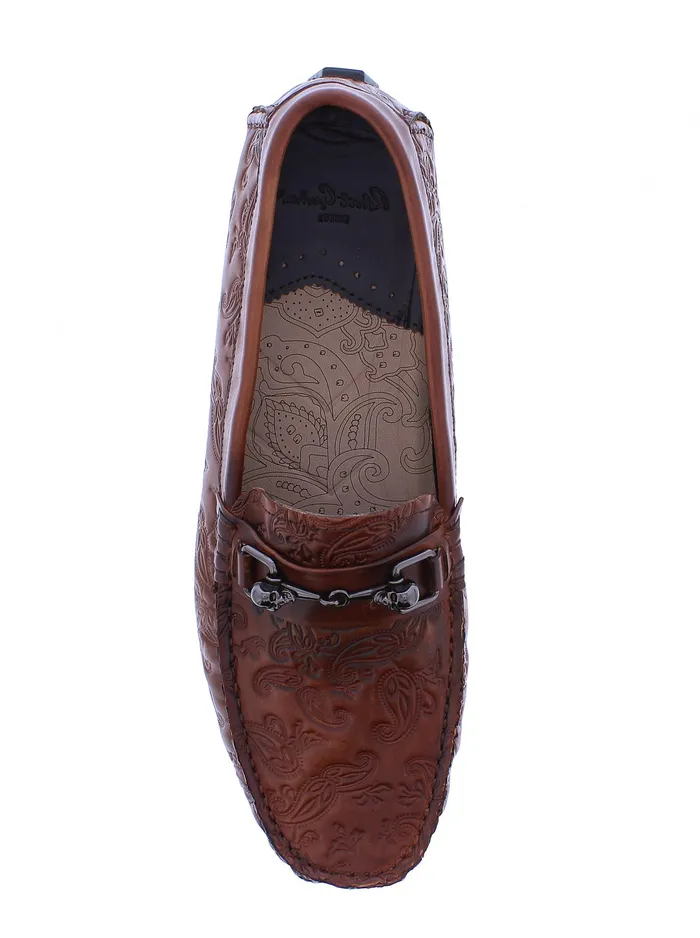 Robert Graham Shoes Men TEQUILA LOAFER Cognac