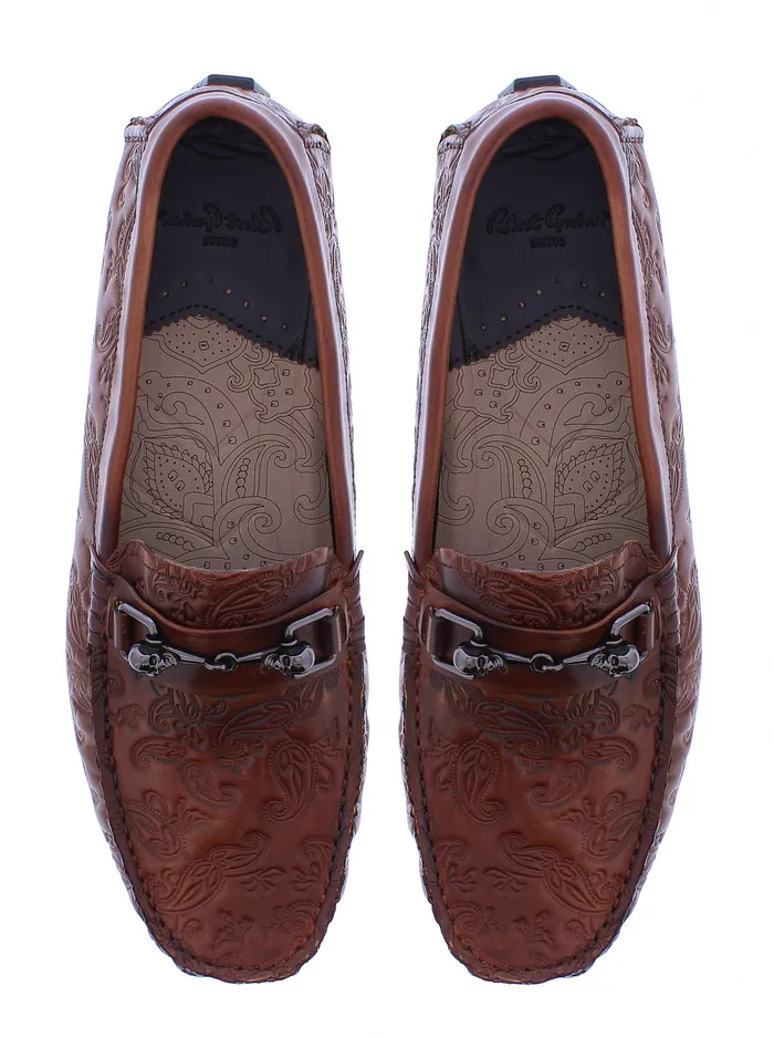 Robert Graham Shoes Men TEQUILA LOAFER Cognac