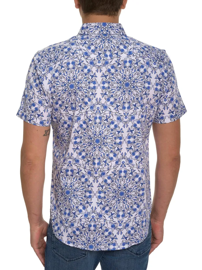 Robert Graham Short Sleeve Button Down Shirts Men ANDAZ SHORT SLEEVE BUTTON DOWN SHIRT Blue