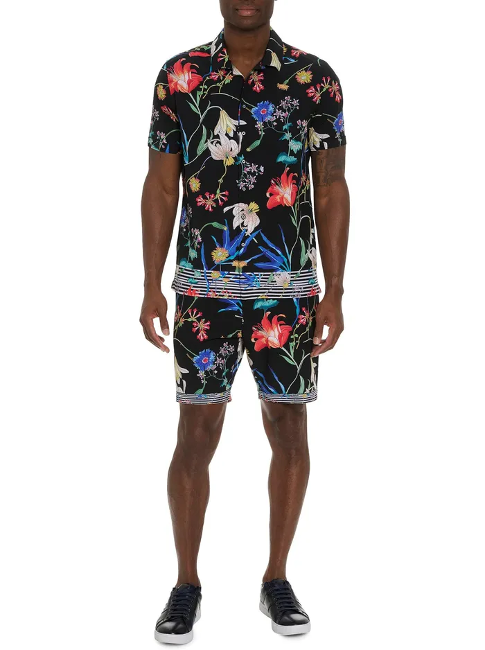 Robert Graham Short Sleeve Button Down Shirts Men BOTANIC HEAVEN PERFORMANCE SHORT SLEEVE BUTTON DOWN SHIRT Multi