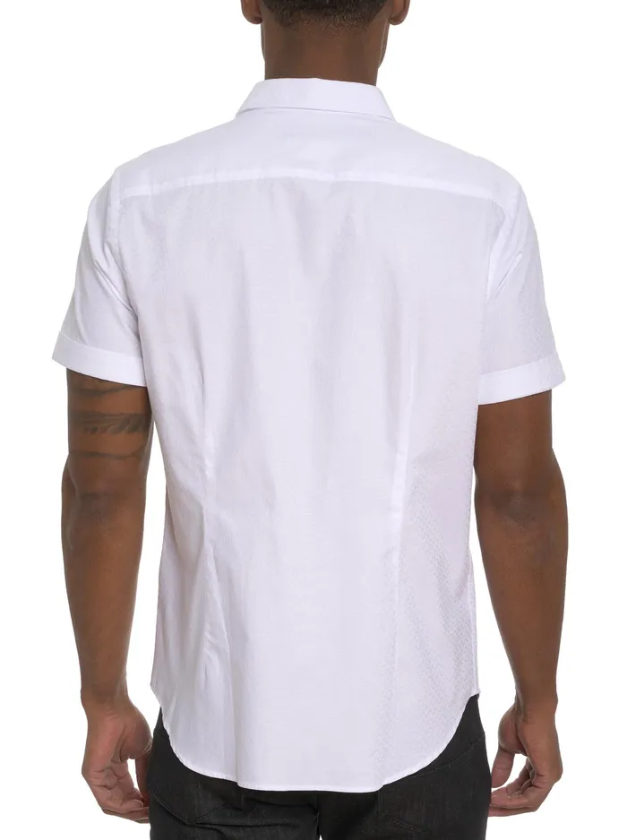 Robert Graham Short Sleeve Button Down Shirts Men DIAMOND BAR SHORT SLEEVE BUTTON DOWN SHIRT White
