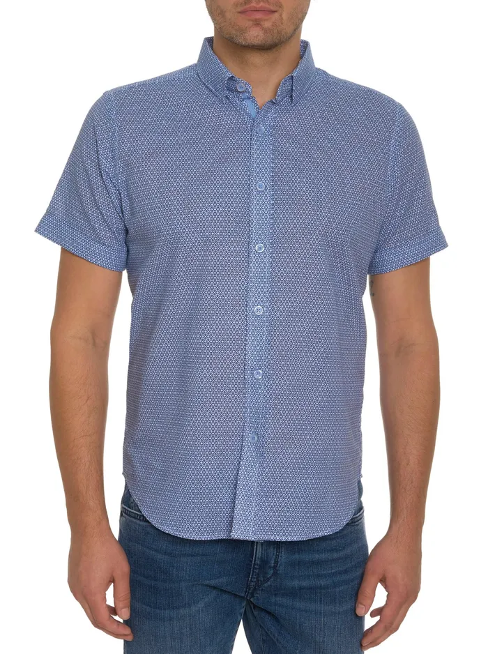 Robert Graham Short Sleeve Button Down Shirts Men FARINA SHORT SLEEVE BUTTON DOWN Blue Robert Graham Short Sleeve Button Down Shirts Men FARINA SHORT SLEEVE BUTTON DOWN Blue