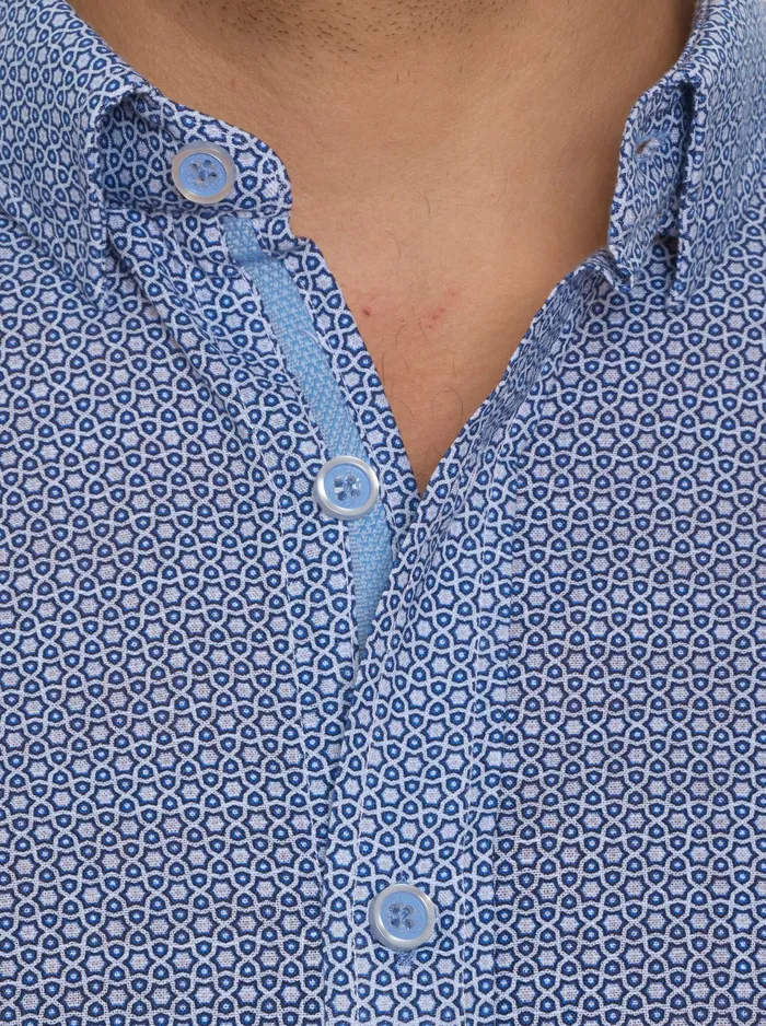 Robert Graham Short Sleeve Button Down Shirts Men FARINA SHORT SLEEVE BUTTON DOWN Blue