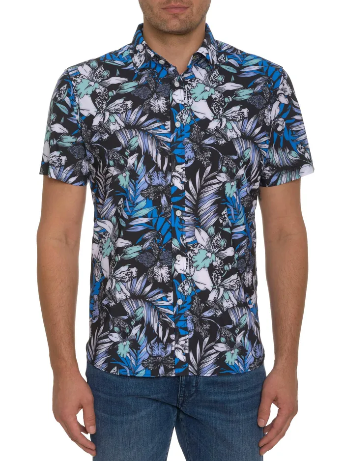 Robert Graham Short Sleeve Button Down Shirts Men FARRELL PERFORMANCE SHORT SLEEVE KNIT SHIRT Multi Robert Graham Short Sleeve Button Down Shirts Men FARRELL PERFORMANCE SHORT SLEEVE KNIT SHIRT Multi