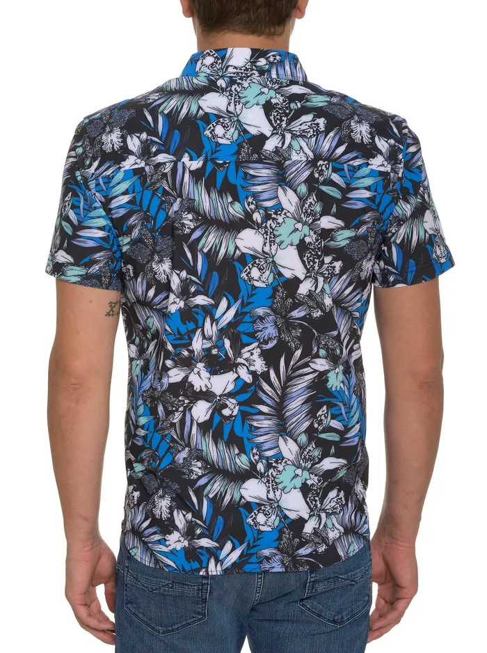 Robert Graham Short Sleeve Button Down Shirts Men FARRELL PERFORMANCE SHORT SLEEVE KNIT SHIRT Multi