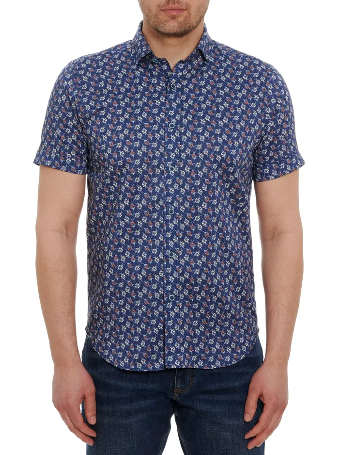Robert Graham Short Sleeve Button Down Shirts Men FLORAS SHORT SLEEVE BUTTON DOWN SHIRT Navy Robert Graham Short Sleeve Button Down Shirts Men FLORAS SHORT SLEEVE BUTTON DOWN SHIRT Navy