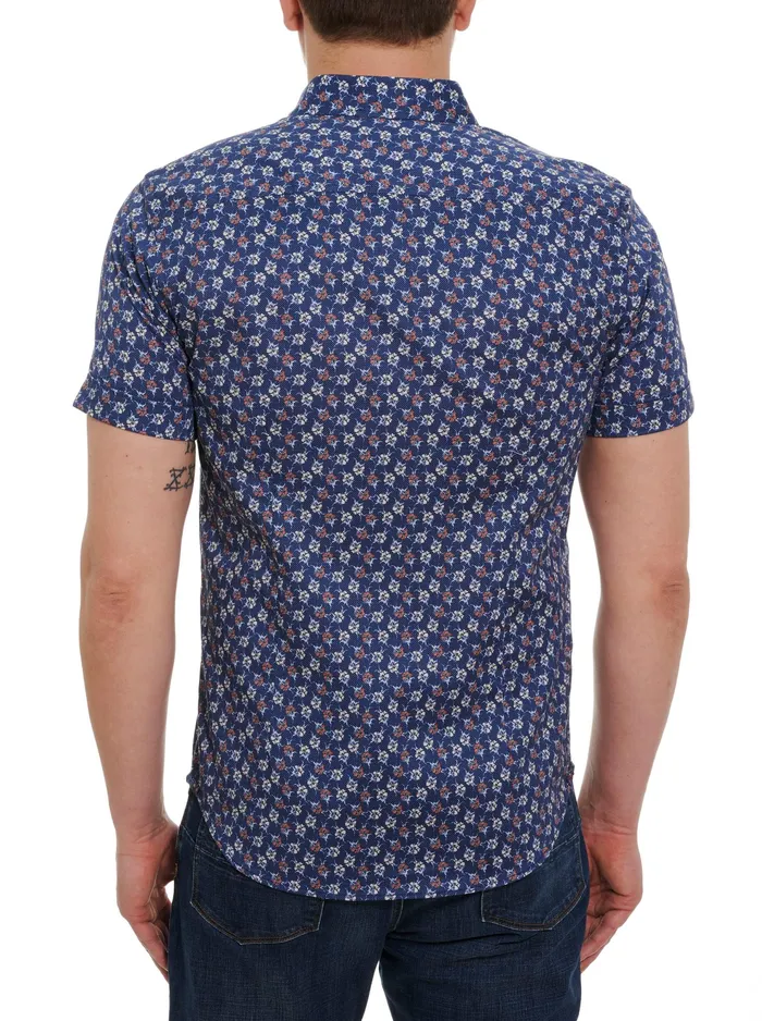 Robert Graham Short Sleeve Button Down Shirts Men FLORAS SHORT SLEEVE BUTTON DOWN SHIRT Navy