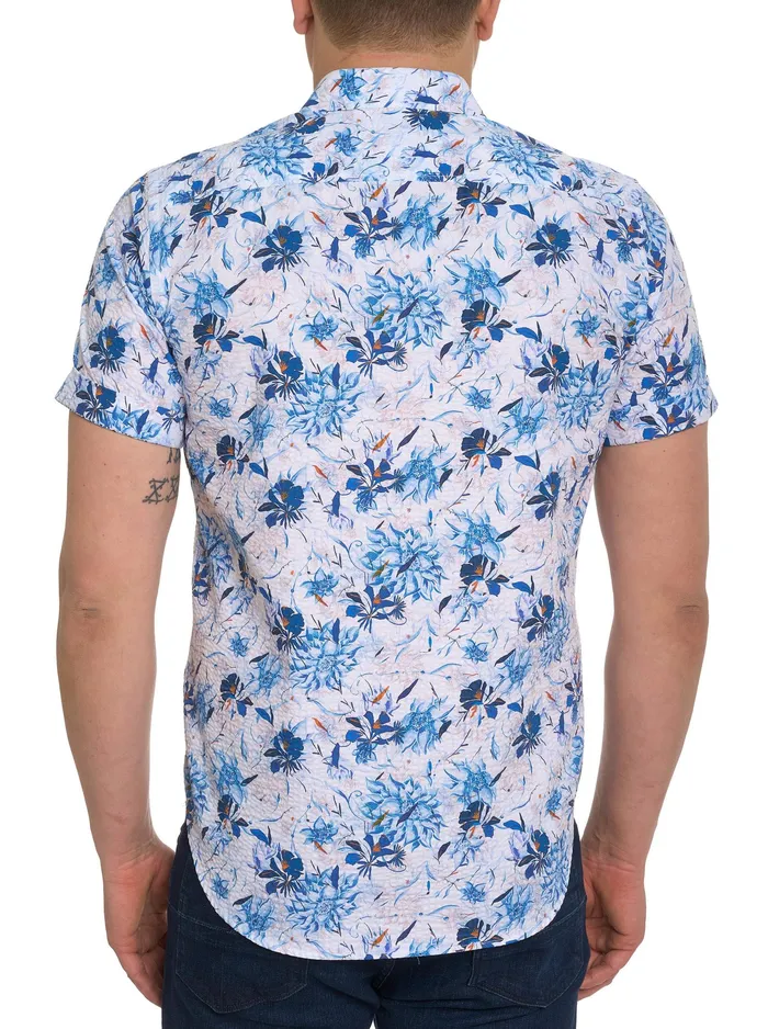 Robert Graham Short Sleeve Button Down Shirts Men LANDERS SHORT SLEEVE BUTTON DOWN SHIRT Blue