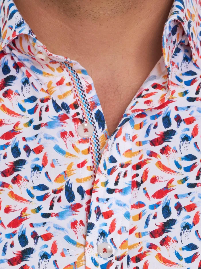 Robert Graham Short Sleeve Button Down Shirts Men LANGSTON SHORT SLEEVE BUTTON DOWN SHIRT Tailored