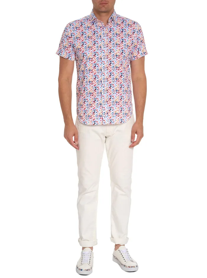 Robert Graham Short Sleeve Button Down Shirts Men LANGSTON SHORT SLEEVE BUTTON DOWN SHIRT Tailored